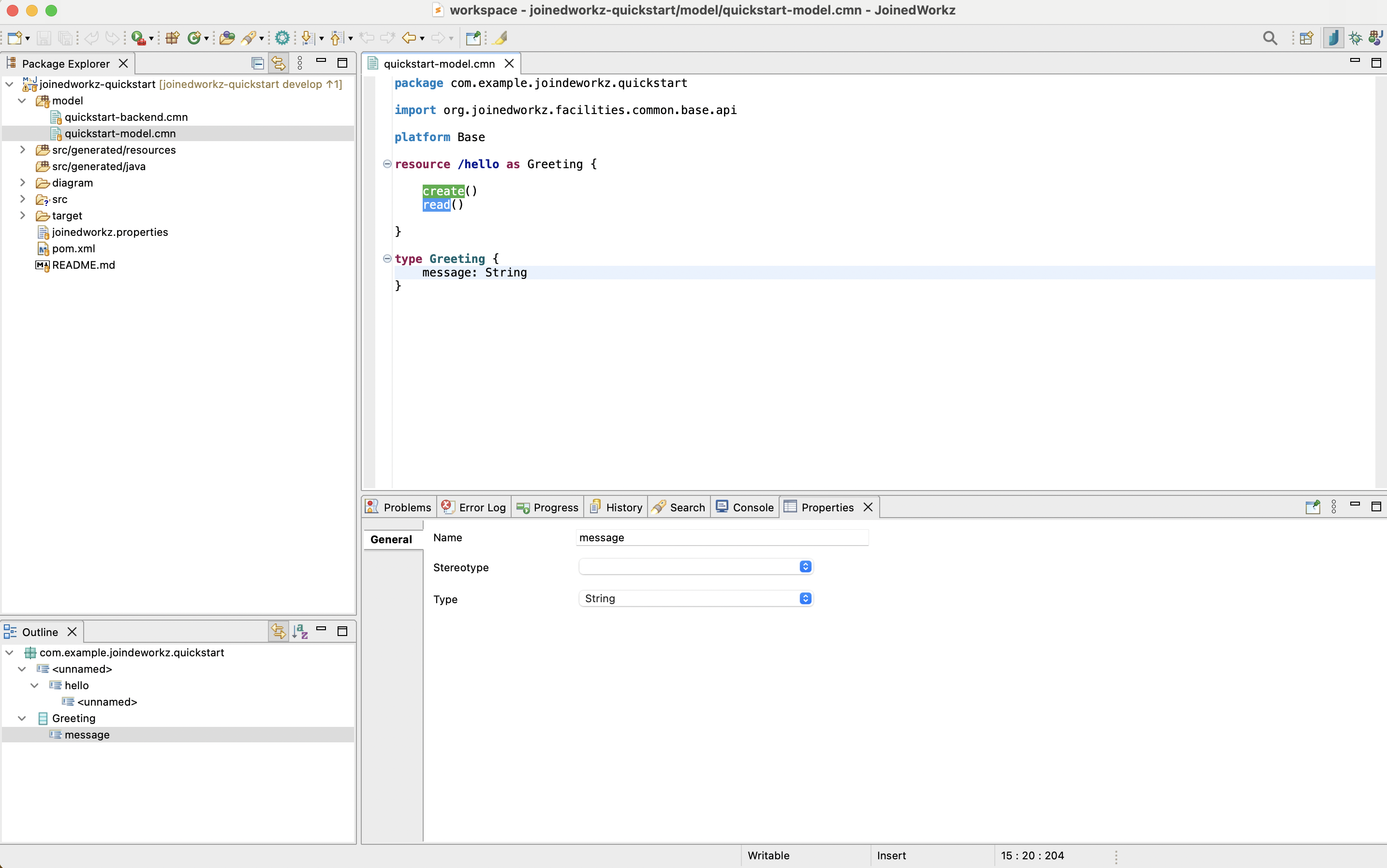 Package explorer